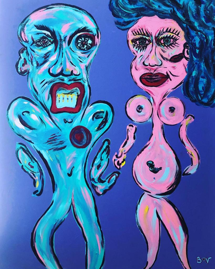 "Die Liebenden" 120x160, Acrylic on canvas, 2020